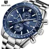 Benyar Topmerk Luxe Volledige Steel Business Quartz Casual Waterdichte Sport Es Clock Men Horloge Relogio Masculino