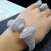 Örhängen Halsband Lyxig Noble Gorgeous Big Bangle Ring för Kvinnor Bridal Smycken Sats Bröllopsfest Visa perfekt present Turkiskt