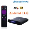 A95X W2 Android 11 TV Kutusu Amlogic 4 GB RAM 64 GB Destek Çift WiFi 4 K 60 FPS VP9 BT5.0 YouTube Media Player 2 GB 16 GB A95XW2 4 GB 32GB