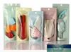 100st glansig klar frontfolie Fönster Zip Bag Resealable Eye Cream Nail Beauty Spray Bottle Läppstift Presenter Packaging Pouches Fabrikspris Expert Design Kvalitet