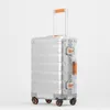 20/24-дюймовый ретро все алюминиевый магниевый сплав Багаж Spinner Carry On Boarding Business Trolley Чемодан Мода Valise Чемоданы