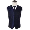 Herren 3-tlg. formelle Anzugwesten Paisley Jacquard Business Stoffweste Slim Fit für Smoking Weste Weste Kleid 5 Knöpfe Gilet 210522