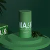 Grönt te Ros Rengörande fast mask Rengörande lerpinnemasker Oljekontroll Anti-akne Aubergine Ansiktshudvård