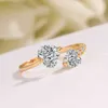 Justerbar Ring Fashion All-Match Diamond Ring Utsökt Zircon Smycken