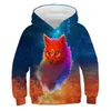 2021 Herfst 3D Printing Star Wolf Hooded Sweater Mode Heren en Dames Casual Sweatshirt Pullover Losse Jas