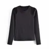 Woman T-Shirts Cut Out Ribbed Black Women Fashion Long Sleeve Top Female Street Style Slim Sexy 210519