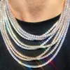 Mens Diamond Iced Out Tennis Gold Chain Halsband Fashion Hip Hop smycken Halsband 3mm 4mm 5mm 894 Q22740382