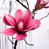 185 cm Magnolia artificiale Seta Fiore finto Fiore di orchidea di alta qualità Rami di alberi da parete Fiori in rattan Vite Decorazione di nozze 210317