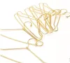 Wholesale 200pcs Doll Hangers 12CM Mini Gold Metal Hanger For Dolls Clothes Accessories SN2690