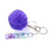 Cute Credit Card Puller Pompom keychains Acrylic Debit Bank C ard Grabber for Long Nail ATM Keychain Cards Clip Nails Key Rings RRE12107