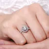 Anello da donna Zircone cubico Diamante Fidanzamento romantico Fedi nuziali Fascia da sposa Damigella d'onore Gioielli di moda Will e Sandy