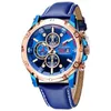 Zegarki na rękę męskie zegarki kwarcowe luksusowa atmosfera chronograf rengio masculino dla przyjaciela