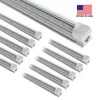 25 sztuk 8ft 150W, V-w kształcie 2 stóp 3ft 4ft 5 stóp 6ft 8Fet Chłodnicy LED LED T8 Zintegrowana LED Rurka Podwójna strona LED Lampki 85-265V W USA