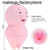 Massage Cute Mini Pig Tongue Licking Vibrator Vagina Clitoris Stimulator 6 Modes Nipple Massager Sex Toys For Woman Female Masturb3174524