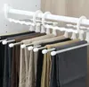 5 in 1 Multifunctionele broeken Opslag Rack Verstelbare Broek Tie Storages Plank Closet Organizer Roestvrijstalen kleding Hanger SN2560