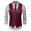 Herenvesten Smart Casual Tops Mannen Formele Pak Mouwloze Vest Slanke Bruiloft Business Wear 2021