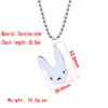 2021 NEUE Edelstahl Kaninchen Schlechte Bunny Anhänger Halskette Beliebte Sänger Fans Geschenk Collares Schmuck Für Frauen Mann Collier Femme