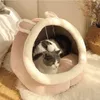 甘い猫のベッドの暖かいペットバスケットキャリア居心地の良い子猫のラウンジャークッションハウステント非常に柔らかい小さな犬のマットバッグ4906 Q2