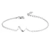 Alloy Chain Anklet Femme Girl Gifts Beach Leg Bracelet For Women Charm Beaded Heart-shaped Pendant