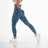 Nclagen Yoga Pants Sport Women Ins Snowflake Camouflage Capri Workout Jacquard Gym Running Seamless Squat Proof Fitness Leggings H1221