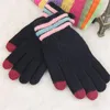 Luvas sem dedos Mulheres de malha de inverno Touch Screen Mittens feminino Mantenha o outono da moda full de dedão quente etono