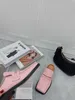 Kare Toe Retro Baotou Half-Tow Açık Terlik Deri Ayakkabı Timsah Desen Zinciri Loafer'lar Muller Sandalet