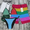 Multicolor letters Bikinis shorts Dames sexy halter split Swimwear Mens Boxers vrouwen strand beha -briefs Tide Lovers Beachwear 541747