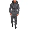 Combinaison pour hommes une pièce ensembles 2020 nouveaux hommes à capuche polaire combinaison hommes camouflage imprimé personnalité costume décontracté combinaison à fermeture éclair X0610