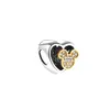 925 argent Sterling bricolage en forme de coeur diamant perles en vrac Fit Pandora bracelet à breloques bricolage Zircon perle femmes bijoux cadeau
