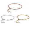 925 Sterling-Silver-Jewelry Réglable télescopique Serpent Pan Bracelet pour Femmes DIY Convient Européenne Argent Charme Perles