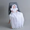 女の子のドレスの赤ちゃんの女の子の洗濯白いドレスの幼児のバプテスマが生まれた最初の誕生日の衣装のブティック服3m 6m 9m