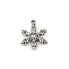 150 sztuk Antique Silver Alloy Christmas Snowflakes Charms Wisiorki do biżuterii Making Naszyjnik DIY Ustalenia 17x23mm A-651