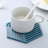 Silicone Mat Hollow Coaster Insulation Mats Cup Hexagon Pad Heat-insulated Bowl Home Decor Desktop Placemat RRA9584