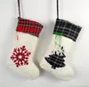 Cat Dog Paw Stocking Christmas Sock Decoration Snowflake Footprint Pattern Xmas Stockings Apple Candy Gift Bag for Kids SN4160