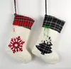 Cat Dog Paw Stocking Christmas Sock Decoration Snowflake Footprint Patroon Xmas Kousen Apple cadeaubas voor kinderen SN4160