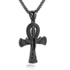 9pcs/partie Egyptian Life Cross Charms Wisianty Naszyjniki DIY Jewelry 23,6 cala Łańcuchy świąteczne Prezent 3 Kolor Wybierz T-40