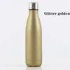 Stainless Steel Glitter Water Bottles 500ml Double Wall Insulated Cola Bottle Shape Drinking Flasks for Sport Camping Traveling