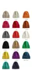 M391 Nuovo Autunno Inverno Bambini Cappello lavorato a maglia Berretto con teschio color caramella Ragazzi Ragazze Berretto caldo Cappelli per bambini 17 colori