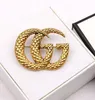 Famous Classic Design Gold Brand Luxury Desinger Brooch Women Rhinestone Letters Brooches Suit Pin Fashion Jewelry Clothing Decoration Accessories