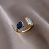 Vintage Offener Ring Farblich Passende Tropfen Glasur Ringe Koreanische Mode Geometrische Ring Einzigartige Party Mädchen Luxus Schmuck