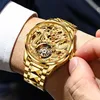 Luxo ouro dragão relógio automático para homem mecânico tourbillon safira à prova dwaterproof água marca superior relógio de pulso transparente 2377