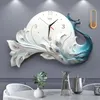 Zegar ścienny naklejki salon dekoracji żywicy Peacock Nowoczesny projekt wystrój domu kreatywne zegary cyfrowe