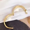 Weißer Bangel Frauen Edelstahl Paar Gold Armband Mode Schmuck Valentinstag Weihnachtsgeschenk für Freundin Accessoires WH297E