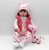 48cm Cute Red Giraffe Vinly Doll Realistic Reborn Dolls Baby Toy For Children Lower Price Birthday Gift Q0910