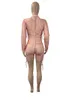 Toptan Uzun Kollu Tulum Bayan Onesies Tulumlar Tulum Tek Parça Şort Seksi Skinny Tulum Slim Moda Bağlama Atlama Suit Kadın Giysileri KLW7358