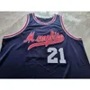 00980098Rare basketbal jersey mannen jeugd vrouwen vintage marineblauw larry finch geel maat S-5XL Custom Elke naam of nummer