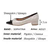 SOPHITINA Scarpe da donna retrò Cucitura a griglia di diamanti Design Scarpe da donna Punta quadrata Fiocco quotidiano Nodo Tacco spesso Décolleté femminili AO321 210513