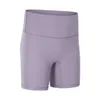 LU205 Yoga kläder justera shorts solid färg hög midja löpning fitness underkläder cyklist strand gym kläder kvinnor elastiska sport fi3235601