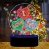 5D DIY Diamond Painting LED Lamp Night Light Snowman Special Shaped Diamond Mosaic Embroidery Christmas Gift Home Decor New Year