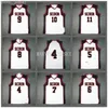 Tanie niestandardowe Seirin 4 # 5 # 6 # 7 # 8 # 9 # Koszulki do koszykówki Białe czarne XS-5XL NCAA